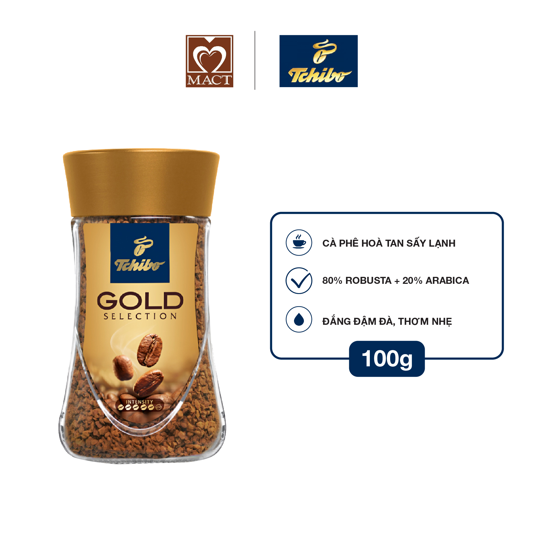 Cà Phê Hòa Tan Tchibo Gold T100G