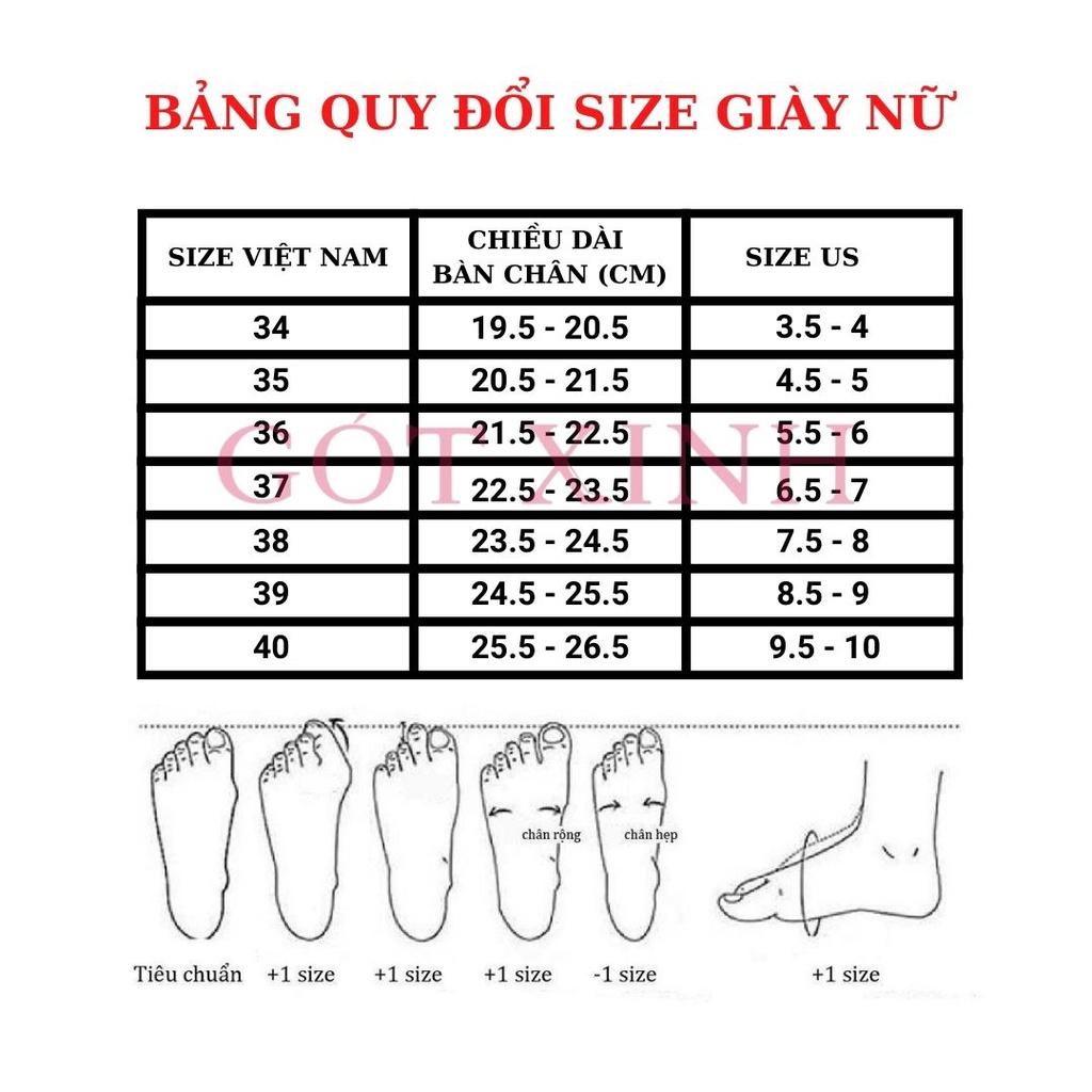 Giày sandal cao gót nữ 7cm GÓT XINH GD11 quai ngang da mềm gót vuông