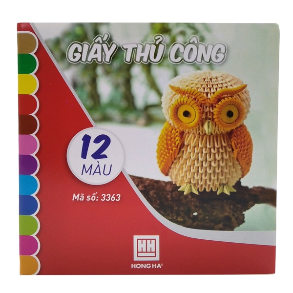 Bộ 3 Giấy Thủ Công Hồng Hà 12 Màu 3363