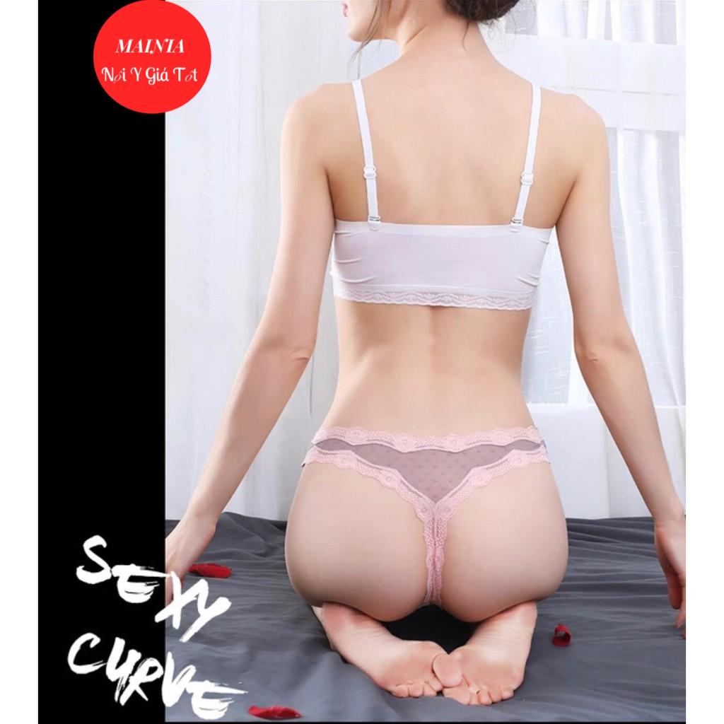 Quần Lót Lọt Khe Ren Xuyên Thấu Gợi Cảm Quần Chíp Nữ Ren Mềm Mại Cao Cấp Mainia Shop