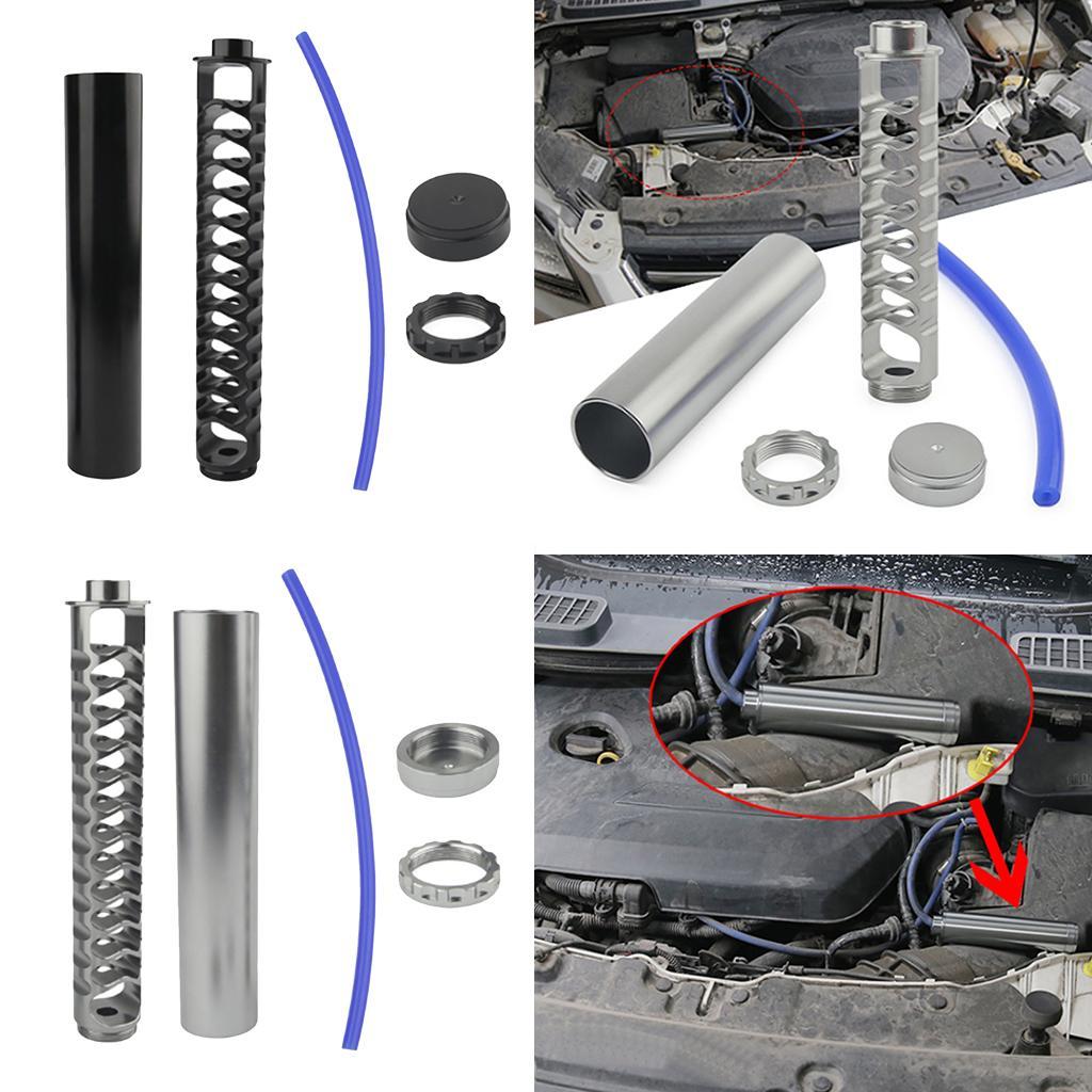 2 Set 1 / 2-28 Fuel Filter Kit, Auto Aluminum Fuel Filter For 4003 WIX 24003, Silver + Black