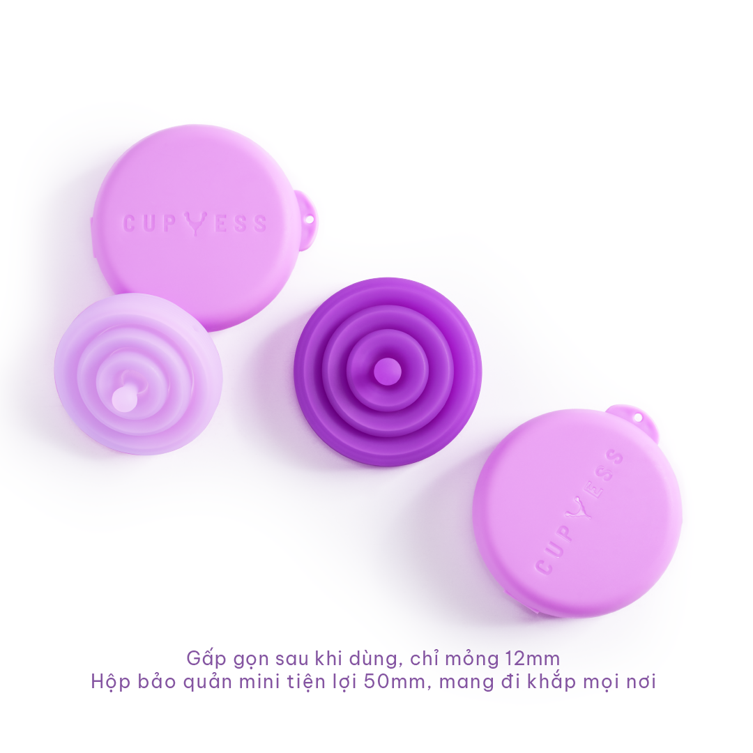 COMBO Cốc nguyệt san Cup Yess chính hãng – Gấp gọn Z Cup cỡ S (15ml) &amp; cỡ L (25ml) siêu tiện lợi