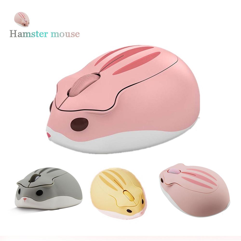 Quang Chuột Máy Tính Không Dây Hoạt Hình Dễ Thương Anime Hamster Hình USB Mause Mini Nhỏ Công Thái Hồng Chuột Cho Bé Gái Kid Tặng đồ Chơi