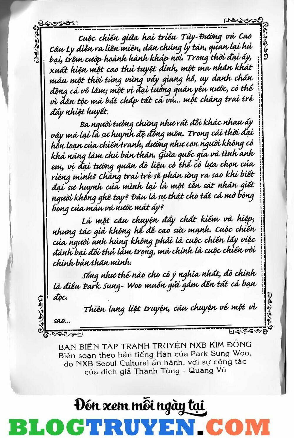 thiên lang liệt truyện chapter 1 2