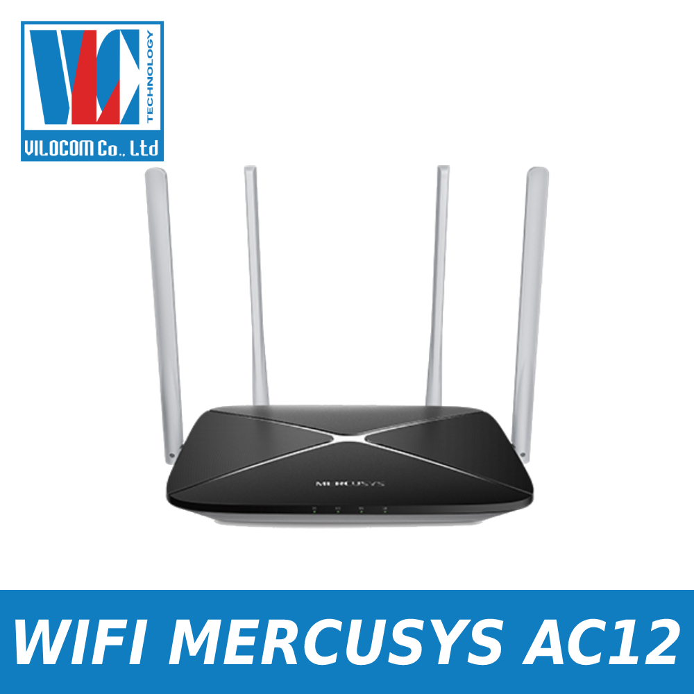 Bộ phát WiFi Băng Tần Kép AC1200 Mercusus AC12 - Hàng Chính Hãng