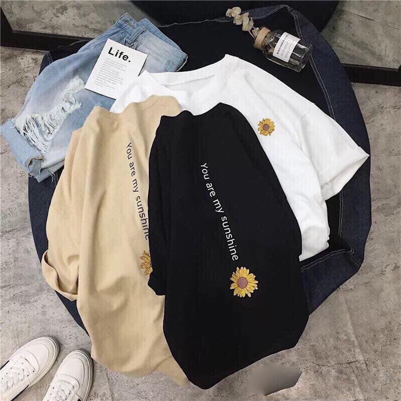 Áo thun tay lỡ form rộng bigsize Áo thun quảng châu unisex form giấu quần in hình