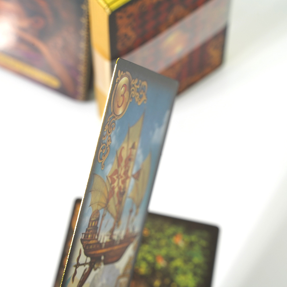 Bộ Bài Gilded Reverie Lenormand Hộp Thiếc Mạ Cạnh Vàng 47 Lá