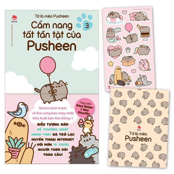 Sách - Tớ Là Mèo Pusheen - Tập 3 - Cẩm Nang Tất Tần Tật Của Pusheen - Tặng Kèm Bảng Sticker + Mini Clearfile