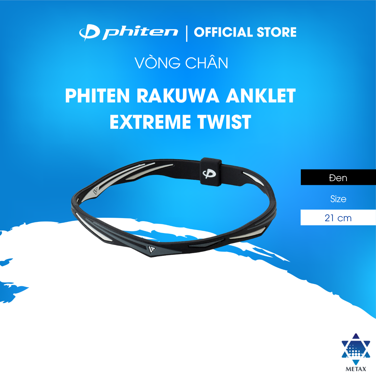 Vòng chân Phiten Rakuwa Anklet Extreme Twist TB017029