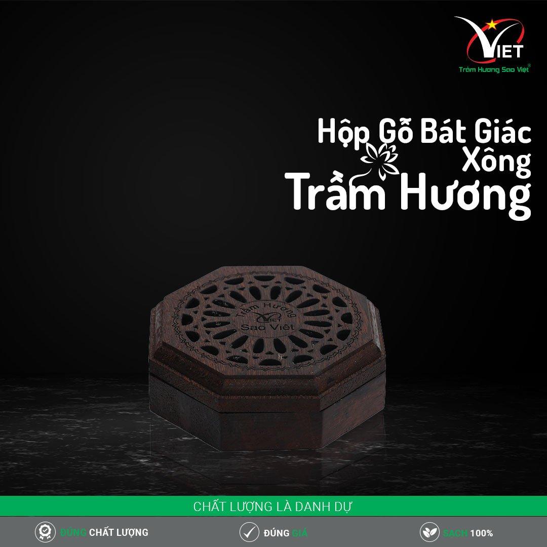 Hộp Gỗ Bát Giác Xông Trầm Hương