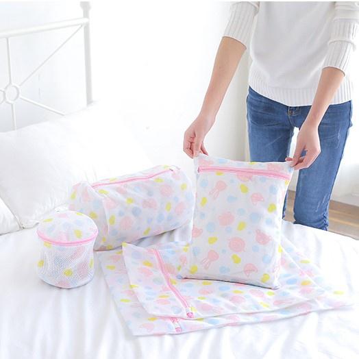 Túi Giặt Đồ Máy Giặt Combo 5 Đủ Size Túi Lưới Giặt Đồ Lót, Quần Áo Hoạ Tiết Đựng Bảo Quản Có Khóa KéoTiện Lợi