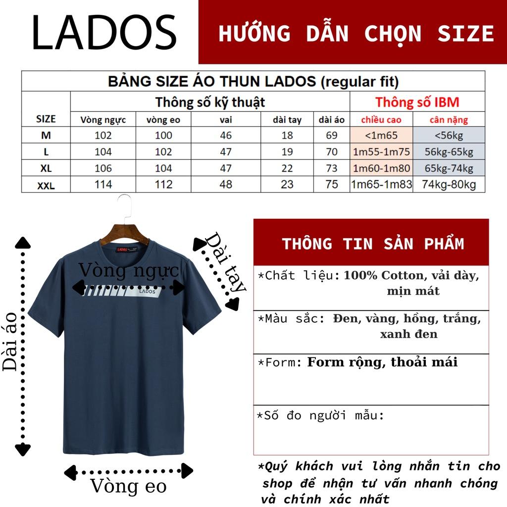 Áo thun phông rộng tay ngắn LADOS - 9079 in họa tiết đơn giản phù hợp cho cả nam và nữ