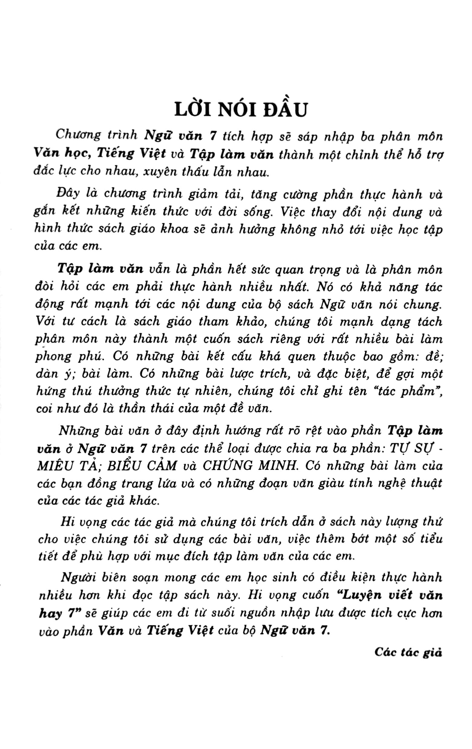 Luyện Viết Văn Hay 7 (Biên Soạn Theo Chương Trinh GDPT Mới) (Dùng Chung Cho Các Bộ SGK Hiện Hành)