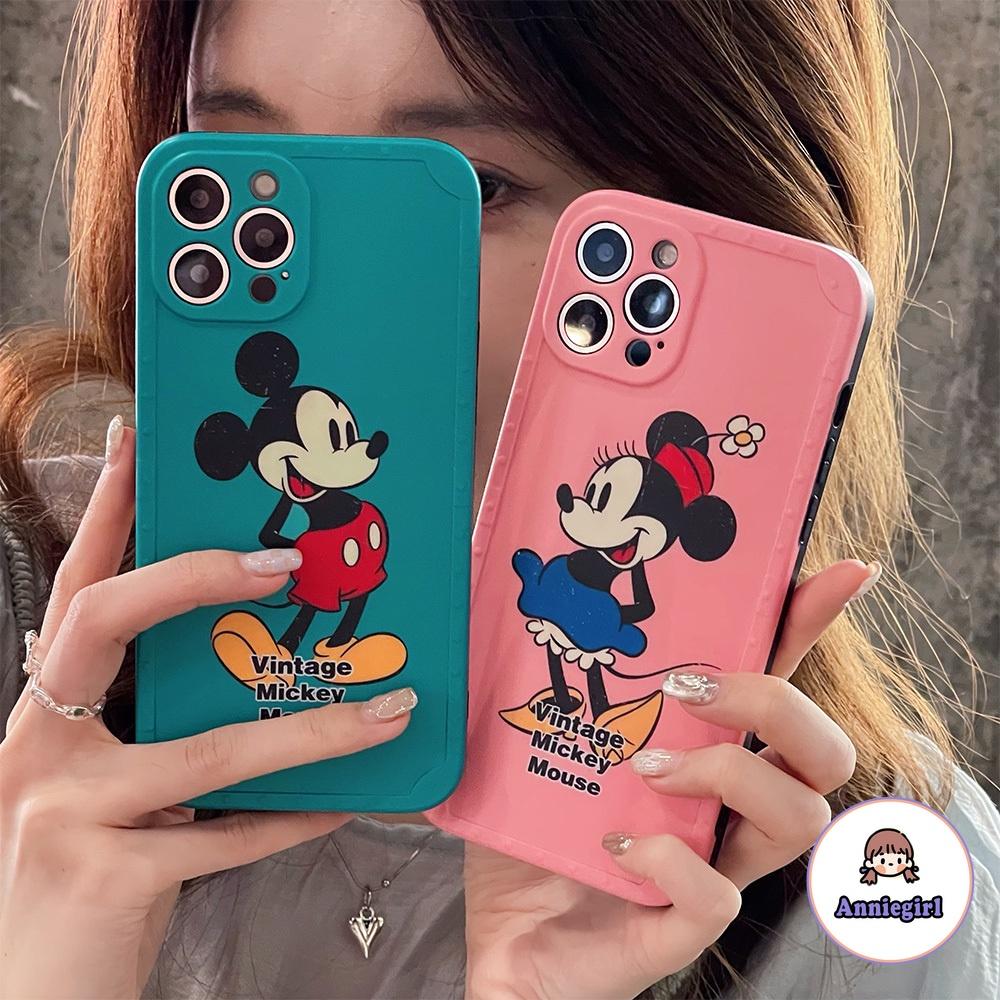 Mickey Minnie Mouse Couple Phone Case for IPhone 12 11 Pro Max X XR Ultra Hybrid Dirt Resistant Soft IMD Back Cover