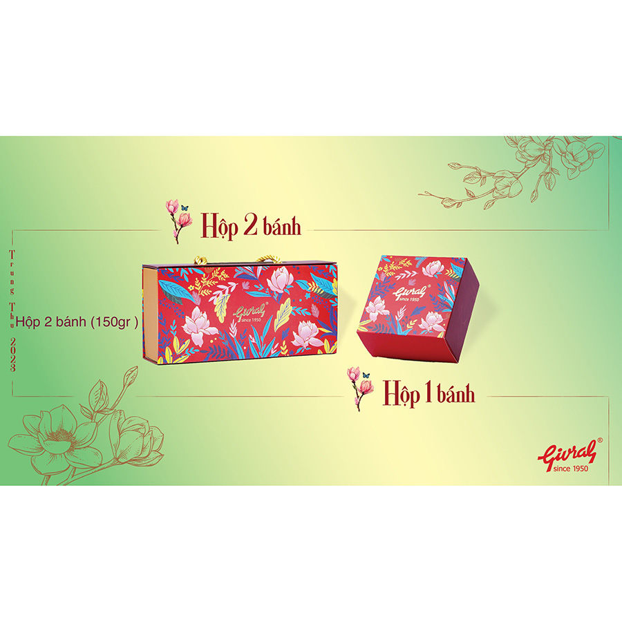 Hộp 2 Bánh Trung Thu Givral Song Phúc 5 (250gr)