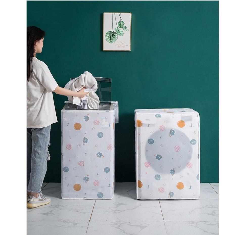 Bọc Máy Giặt Chống Thấm Cao Cấp Hàng Đẹp Chất Liệu Satin