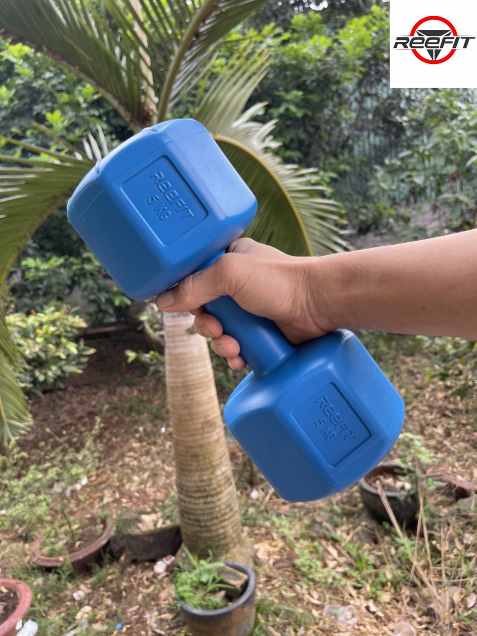 Vỏ tạ tay nhựa bát giác 5kg REEFIT