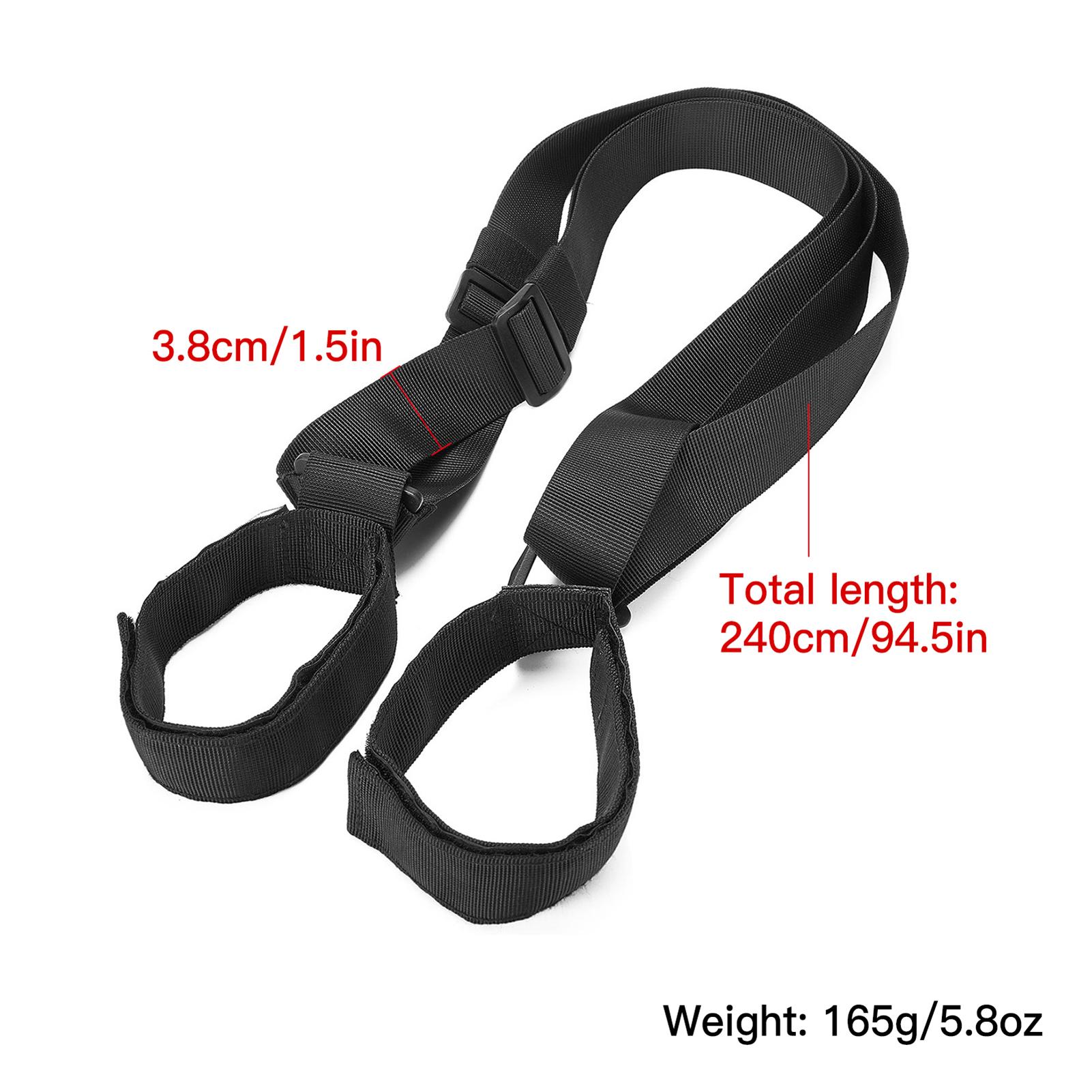 Ski & Poles Backpack Carrier Straps Adjustable Ski Shoulder Strap Ski Gear Holder Skiing Pole Nylon Strap Ski Accessory