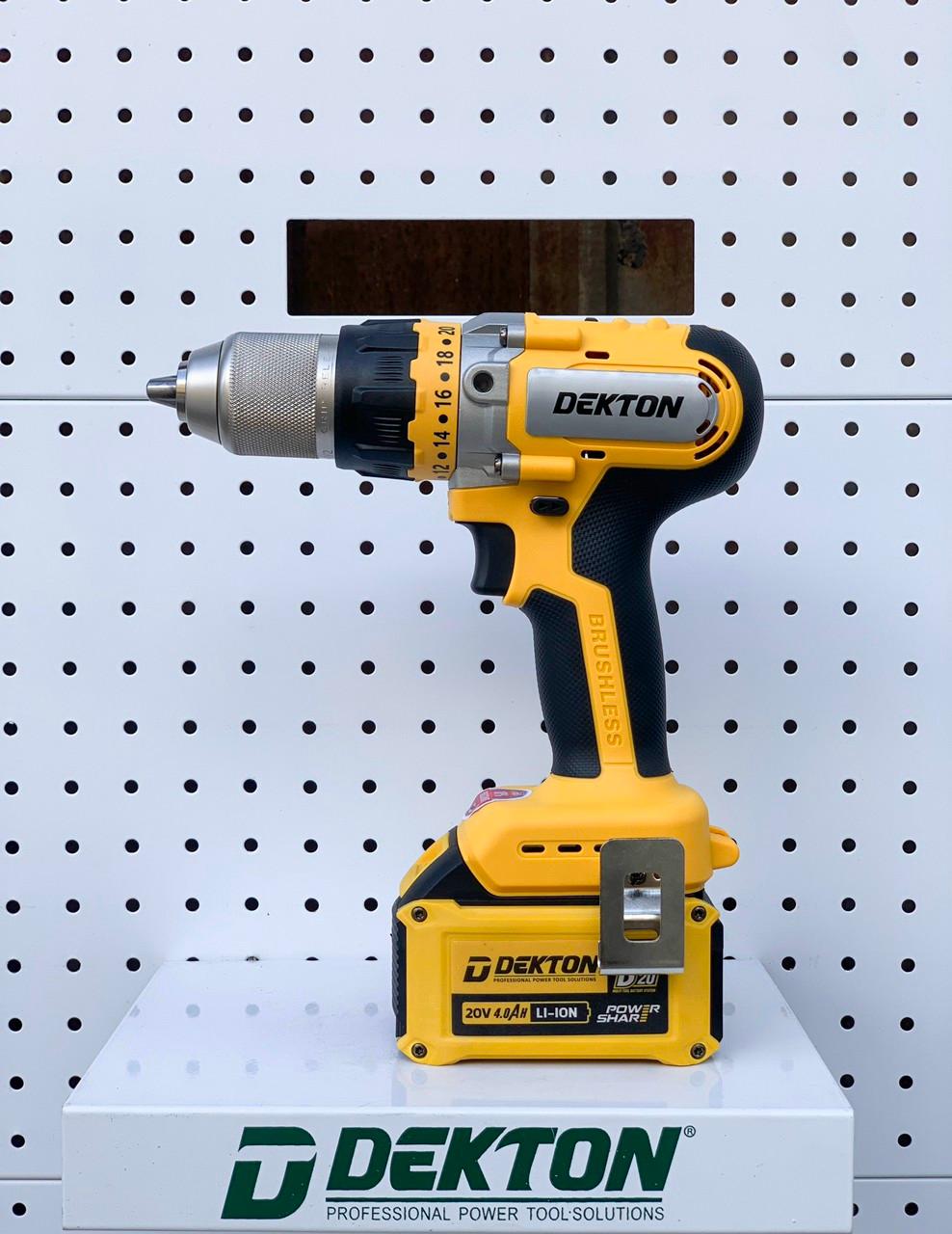 MÁY KHOAN PIN 18-21V 13MM DEKTON D20-ID1390BL - HÀNG CHÍNH HÃNG