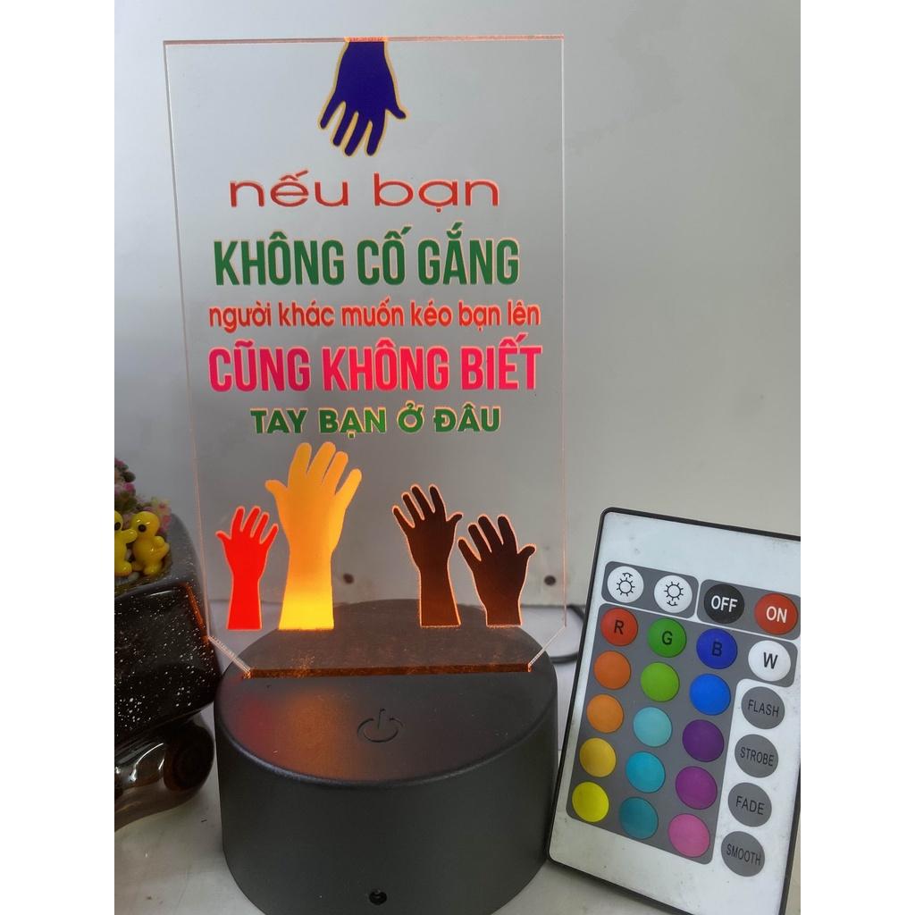 32 -Tranh đèn led động lực đẹp - nếu bạn không cố giắng - đèn led trang trí bàn làm việc- Dled-32