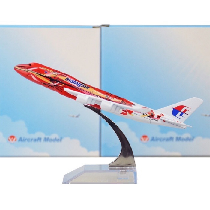 Mô hình máy bay B747 Malaysia Hibicus 16cm