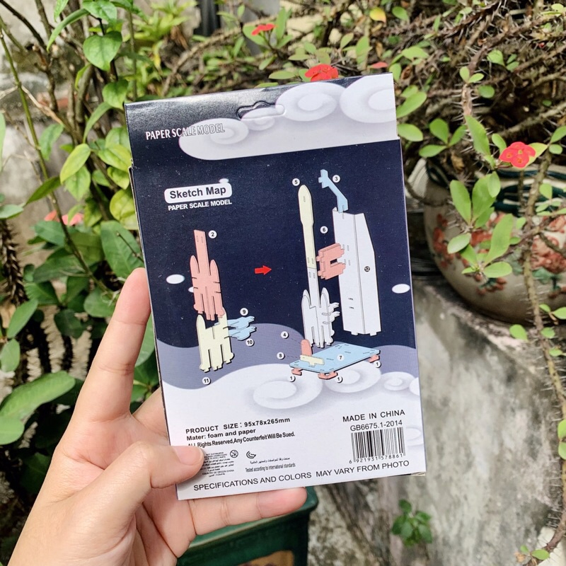 Mô Hình Lắp Ráp 3D Tàu vũ trụ, vệ tinh không gian Bằng Giấy Bìa Xốp Cho Bé - Đồ Chơi Giáo Dục