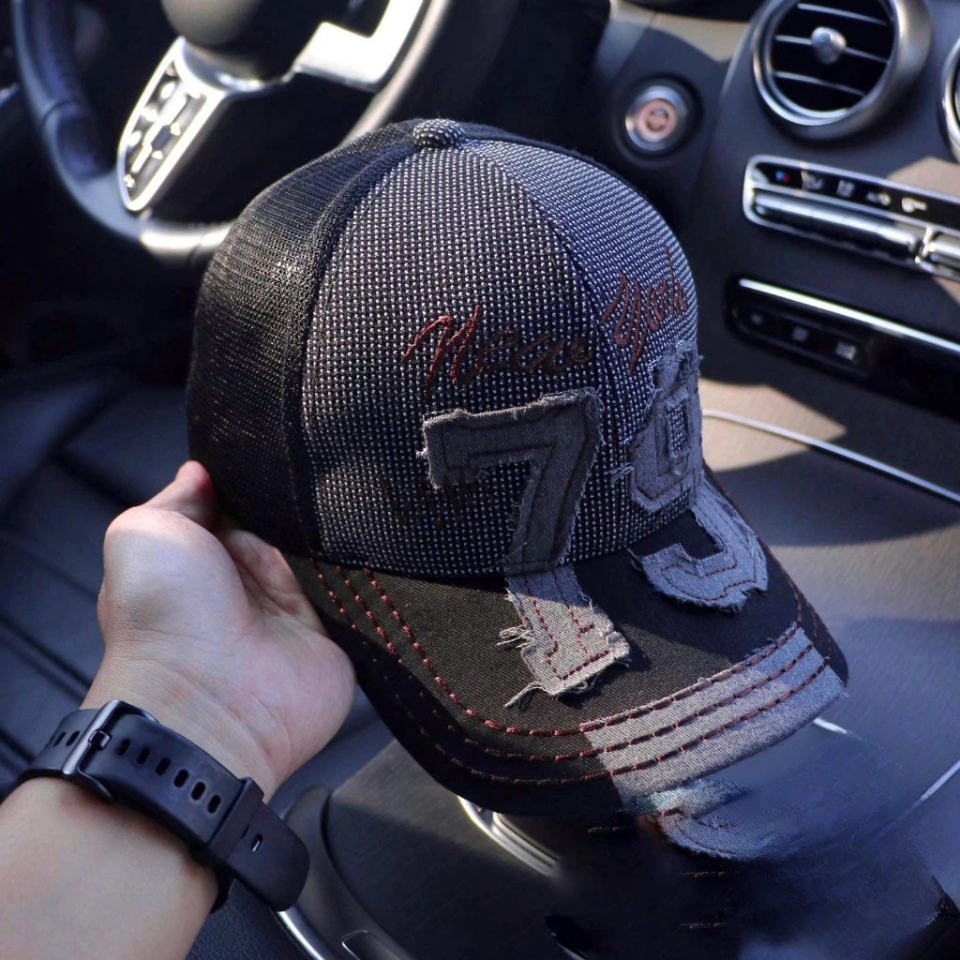 Nón kết, mũ lưỡi trai Ông Địa 79 vải kaki phối lưới form chuẩn thời trang đường phố