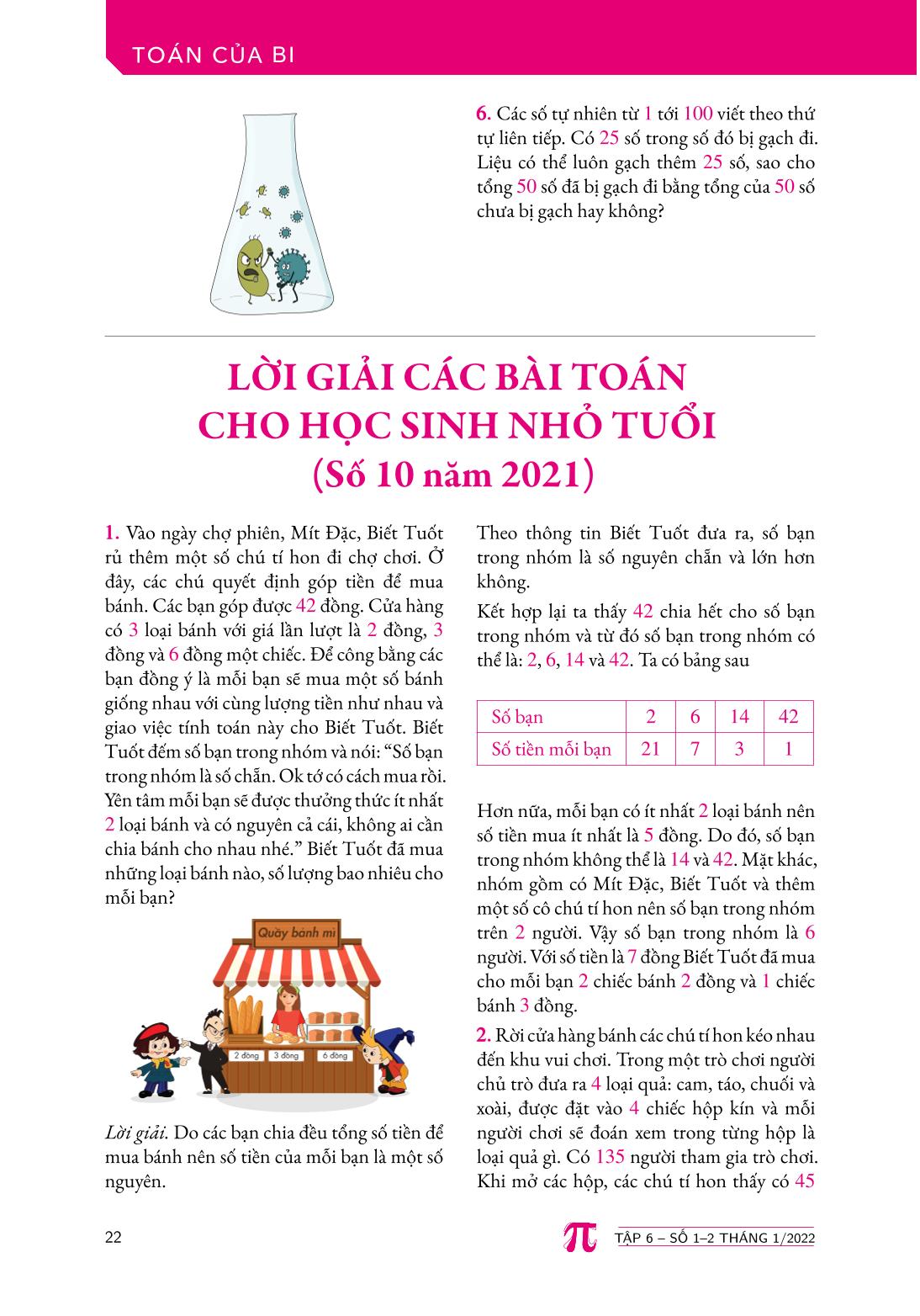 Tạp chí Pi- Hội Toán học Việt Nam số 1&2/ tháng 1 năm 2022
