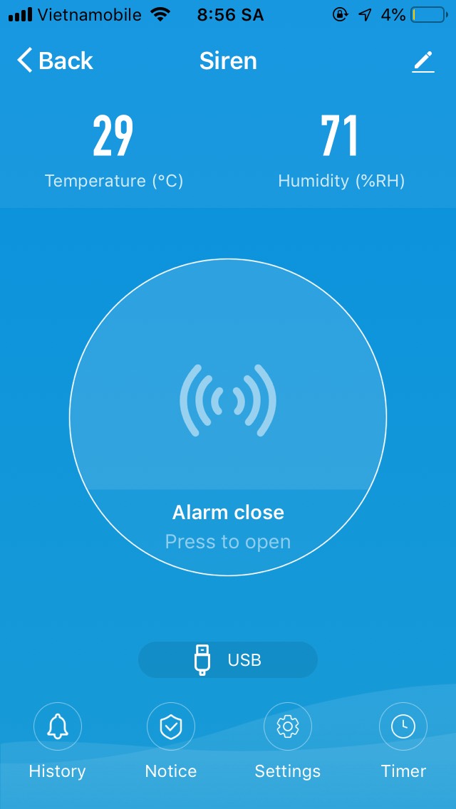 Loa Báo Động Cảm Biến Nhiệt Độ Độ Ẩm Wifi T.U.Y.A SHP-LB2