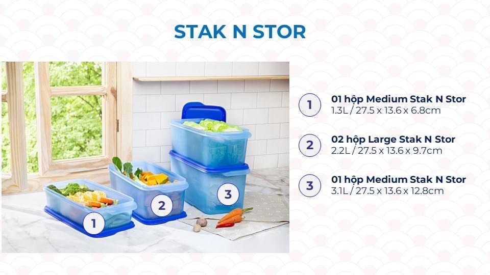 Bộ hộp trữ đông&amp;trữ mát Modern set 16