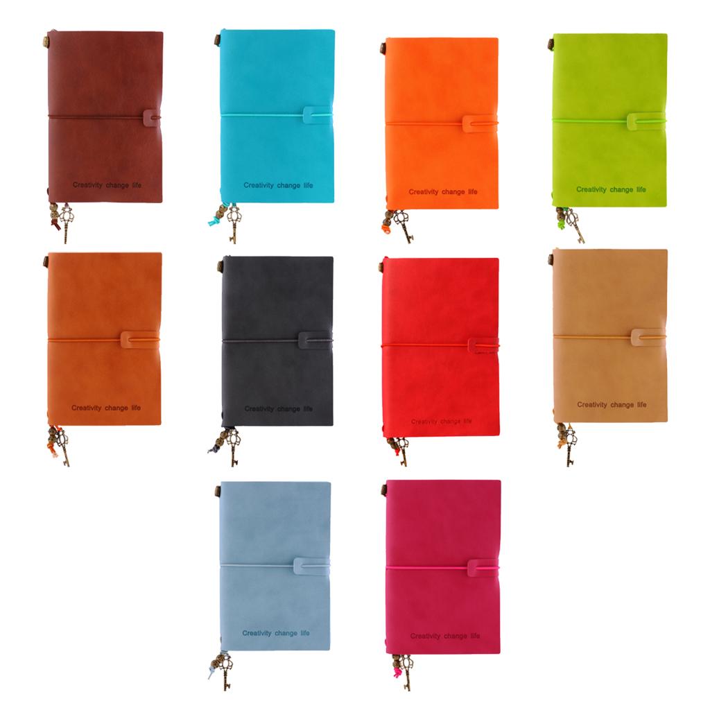 Portable Leather Notebook Blank Page, Travel Journal Diary Notes