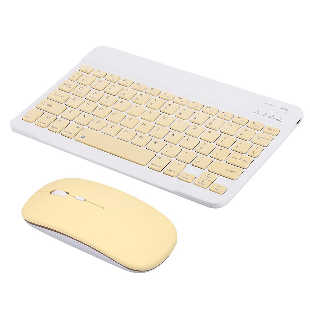 10in Portable BT Keyboard Mouse Combo 78 Keys Rechargeable Mini Keyboard 3-gear DPI Adjustable Mouse Wide Compatibility