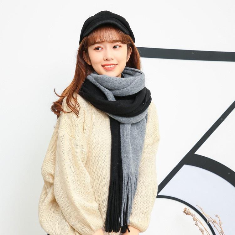 Khăn Chất Len Dạ Cashmere Pha Màu Style Hàn Quốc Dành Cho Cả Nam Và Nữ