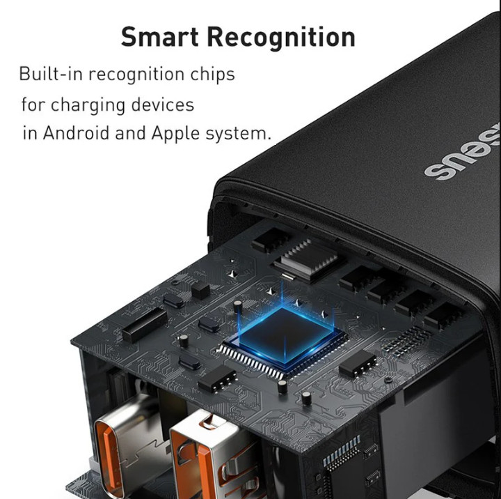 Cóc sạc Baseus Compact Quick nhỏ gọn 20W cho iPhone 12/iP11/XS Max, Android .. - Hàng chính hãng