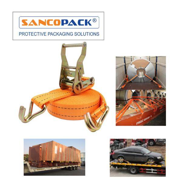 Bộ Dây Cảo Chằng Hàng Tăng Đơ bản 50mm tải 3000kg dài 10 mét