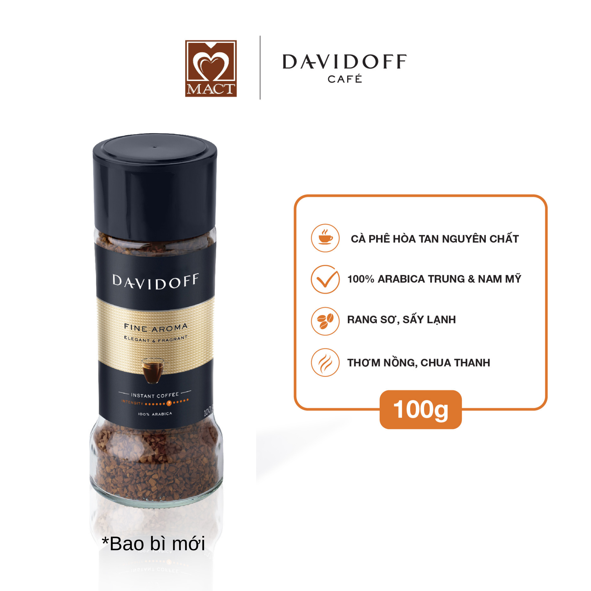 Cà Phê Hòa Tan Davidoff Café Fine Aroma D100F