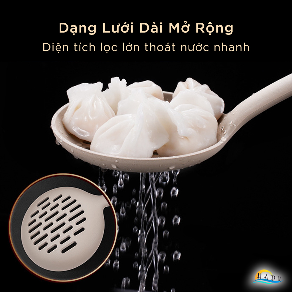 Muôi Lỗ Nấu Ăn Lẩu Silicone Cao Cấp Không Mùi An Toàn Với Lớp Chống Dính Đạt Chất Lượng LFGB Đức SSGP