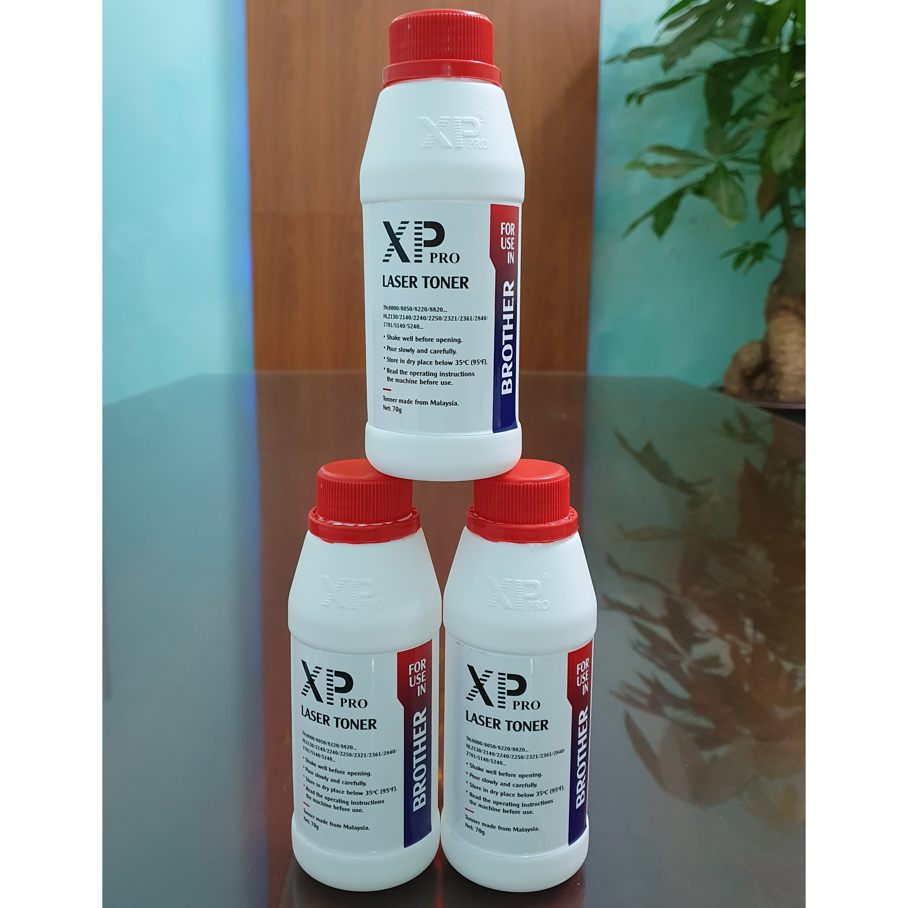 Combo 5 lọ mực đổ Brother Xppro dùng cho máy in laser Brother TN:8000/8050/8220/8820... HL2130/21470/2240/2250/2321/2361/2840/2701/5140/5240....