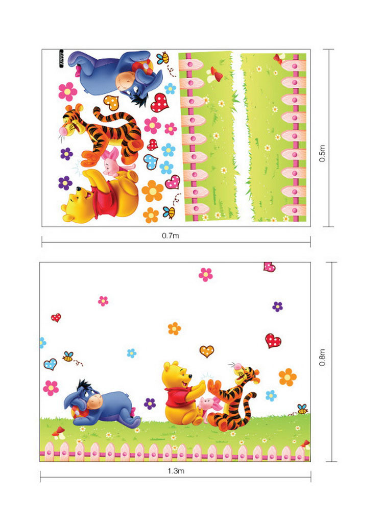 Decal dán tường Pooh Hổ vui vẻ - SS113