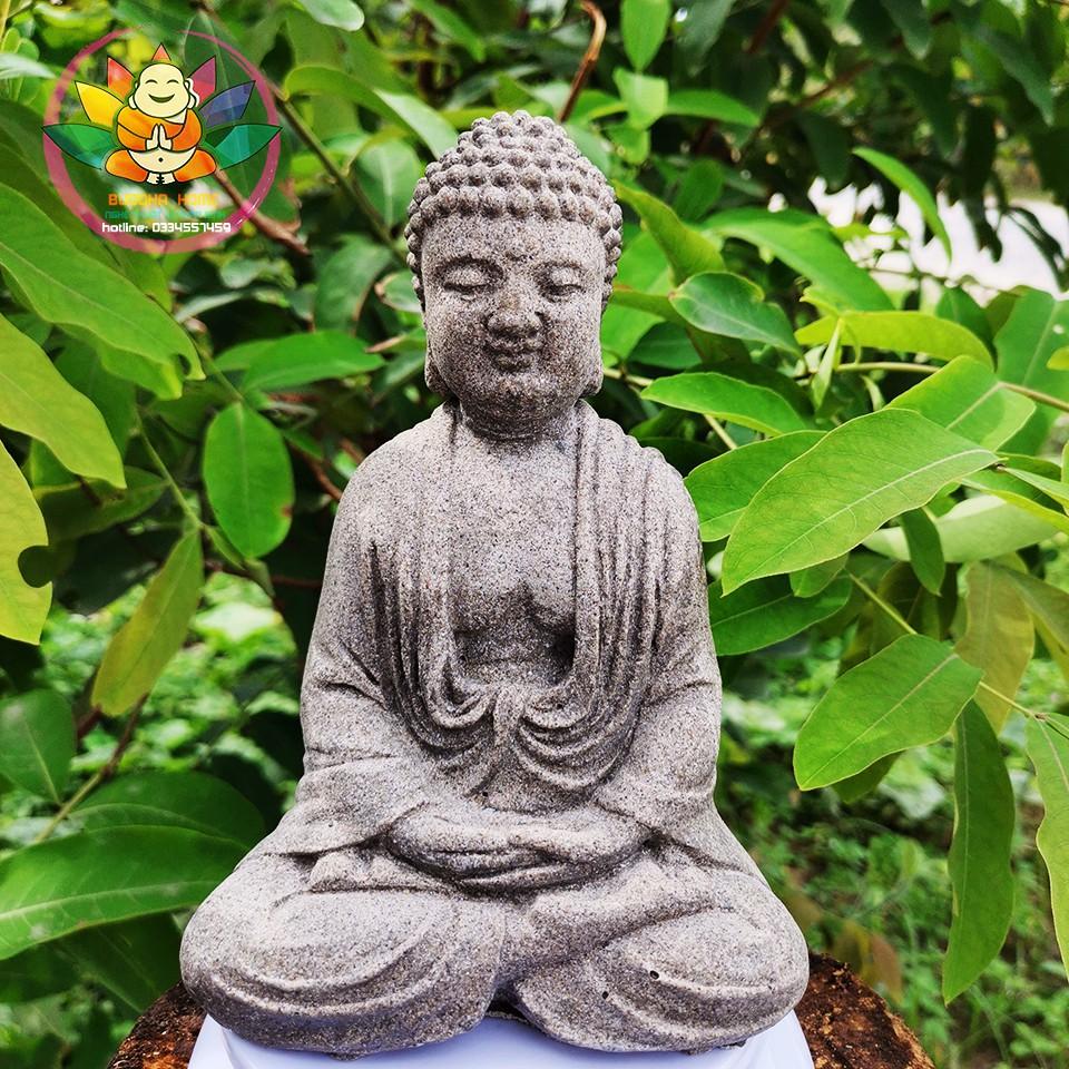 ️Tượng Đá Phật Thích Ca Phong Thủy - Hồ Thủy Sinh - Cao 17cm