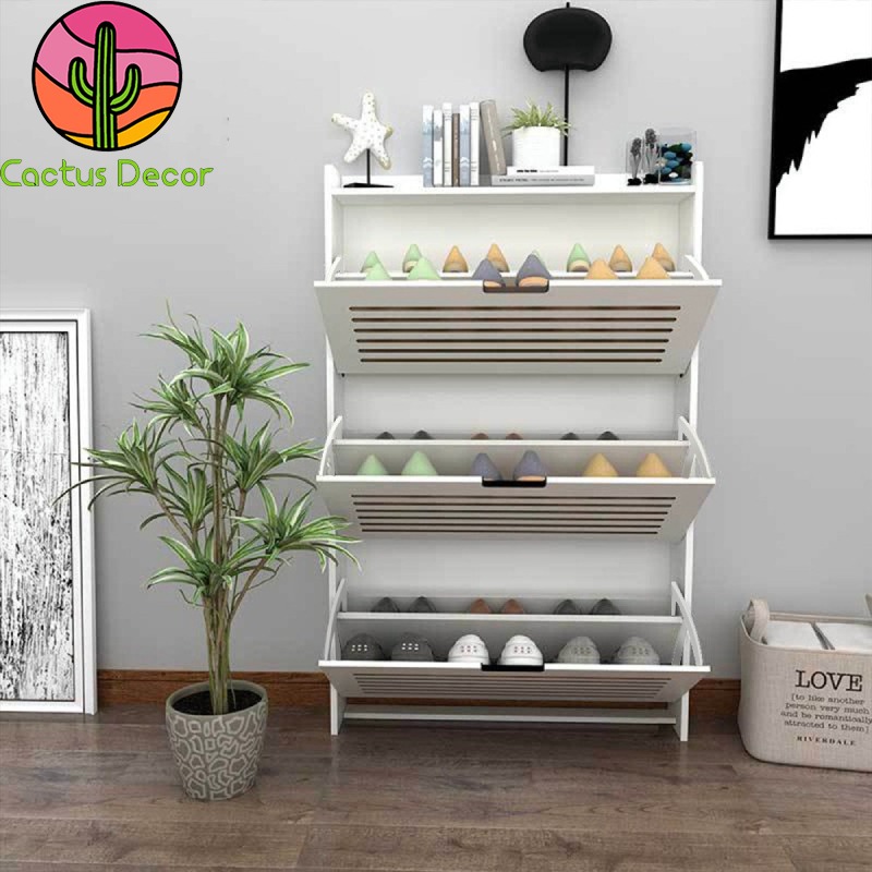 Tủ giày dép thông minh 3 tầng 2 ngăn Chống Nước, Chịu Lực Tốt