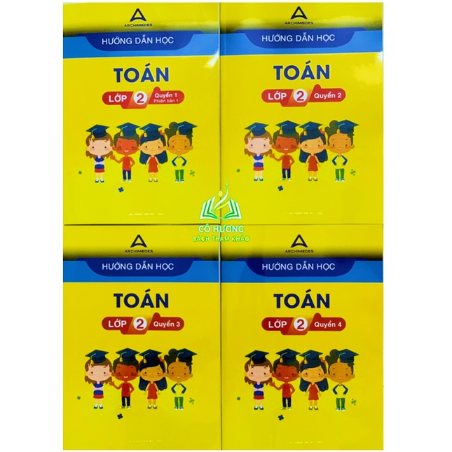 Sách - Combo 4 cuốn Hướng dẫn học toán lớp 2 (trường Archimedes school )