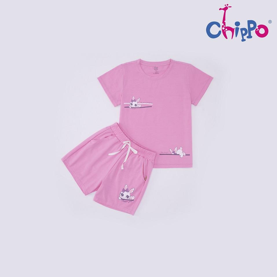 Set bộ hè Thỏ Fun Chippo cho bé Gái chất liệu 100% Cotton size 11 đến 14 tuổi (34-50Kg)