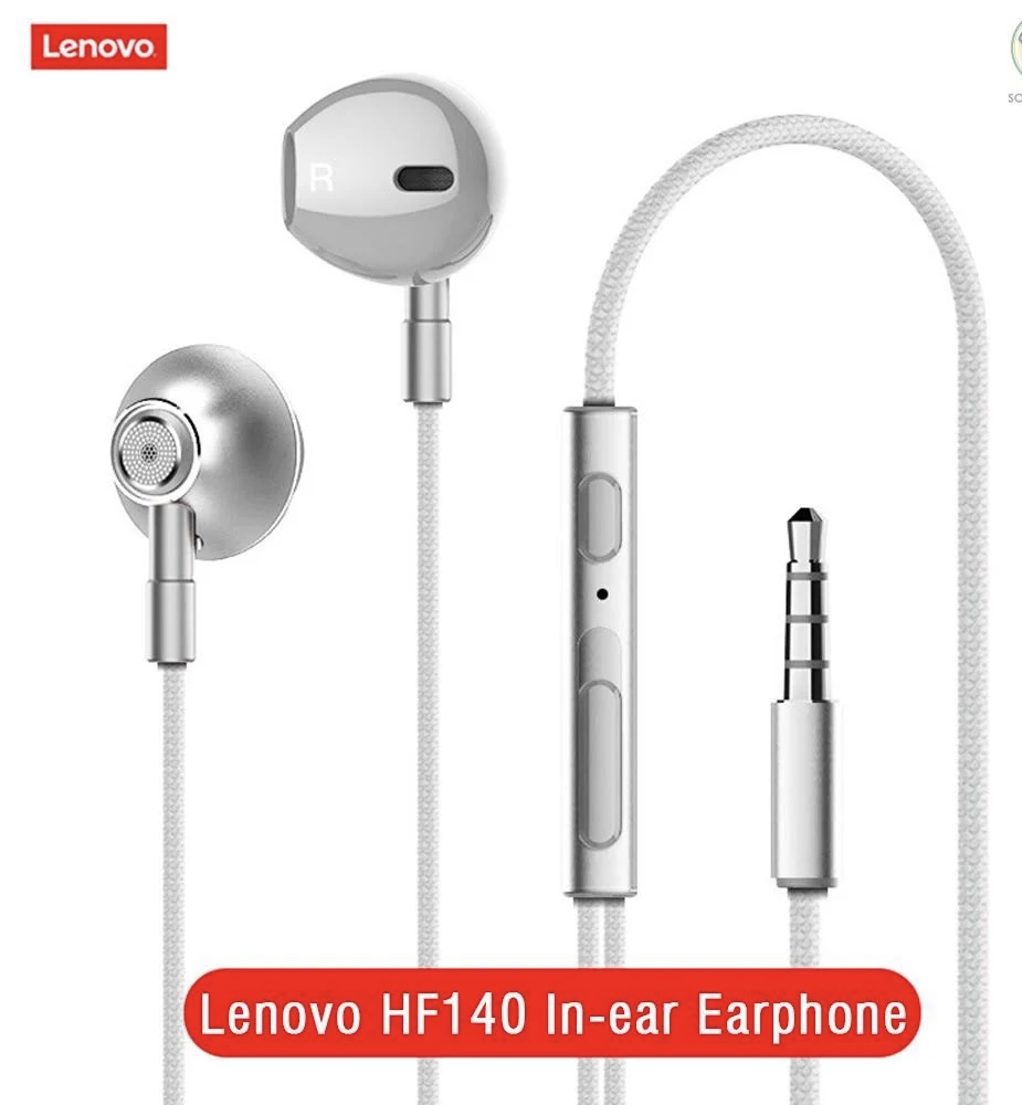 Tai Nghe Kèm Mic  Hàng Chính Hãng Lenovo 140 Dài 1,2m Điều Chỉnh Âm Lượng, Kết Nối Máy Tinhs,Điện Thoại,Laptop,Máy Tính Bảng