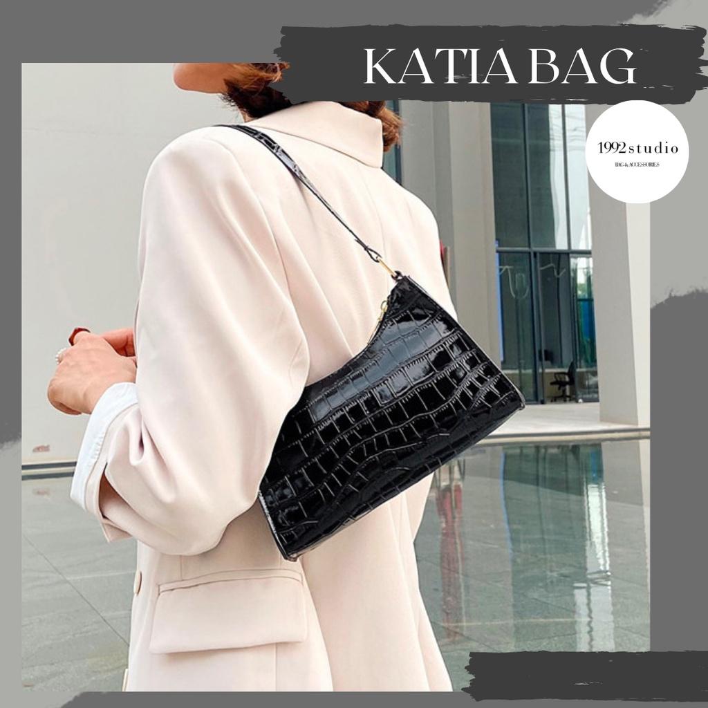 Túi xách nữ/ 1992 s t u d i o/ KATIA BAG/ túi xách nữ kẹp nách đơn giản/ màu đen