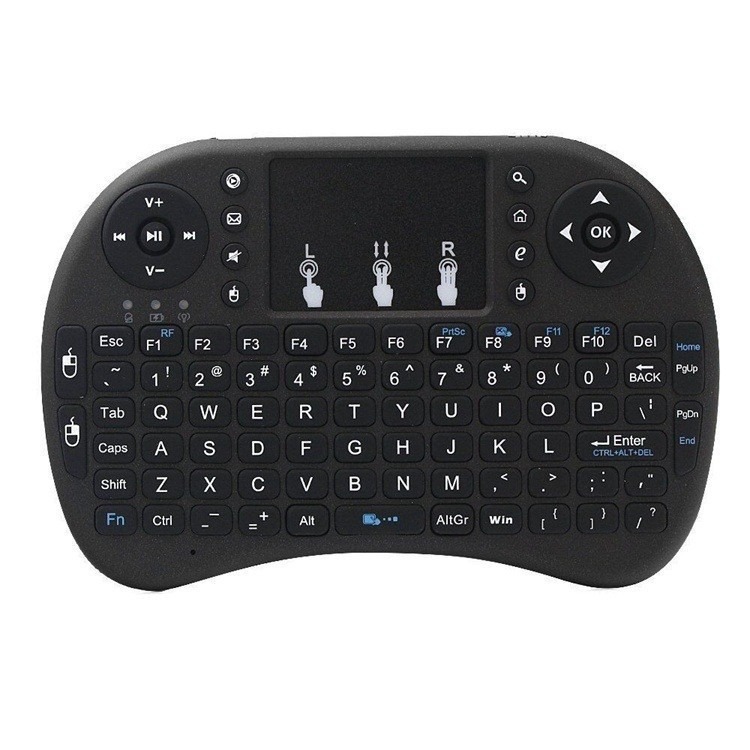 Bàn phím mini dùng pin rời chống chai pin đa năng có touchpad Mini Keyboard - Hàng nhập khẩu