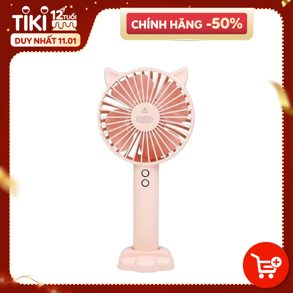 Quạt cầm tay tiện lợi gắn tai thỏ Damas N10 - Thiết kế dễ thương - Phù hợp tiêu chuẩn hiện đại (Giao màu ngẫu nnhiên)