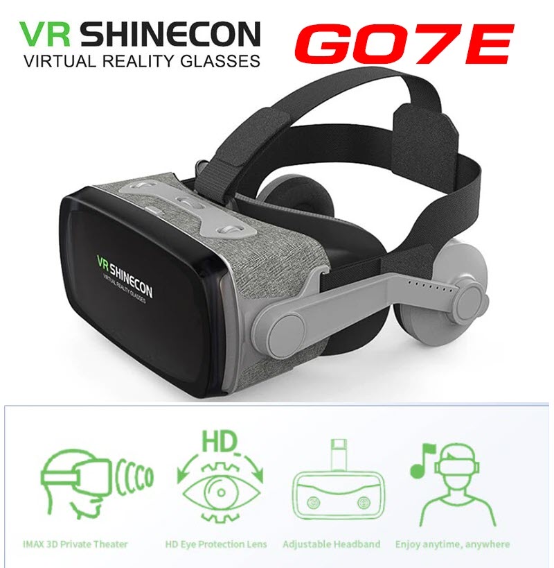 Shinecon G07E - Kính Thực Tế Ảo VR Shinecon 2018 version 7 G07E - Hàng Chính Hãng - VR SHINECON G07E 9th Generation Virtual Reality 3D Video Glasses Game Virtual Reality Glasses VR Headset Helmet for Android IOS