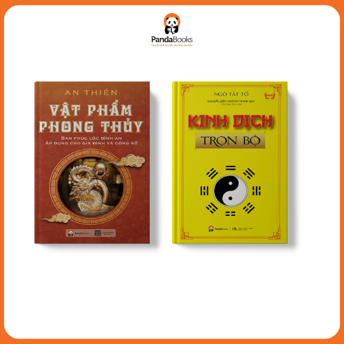 Sách PANDABOOKS combo 2 cuốn Vật phẩm phong thuỷ + Kinh dịch trọn bộ