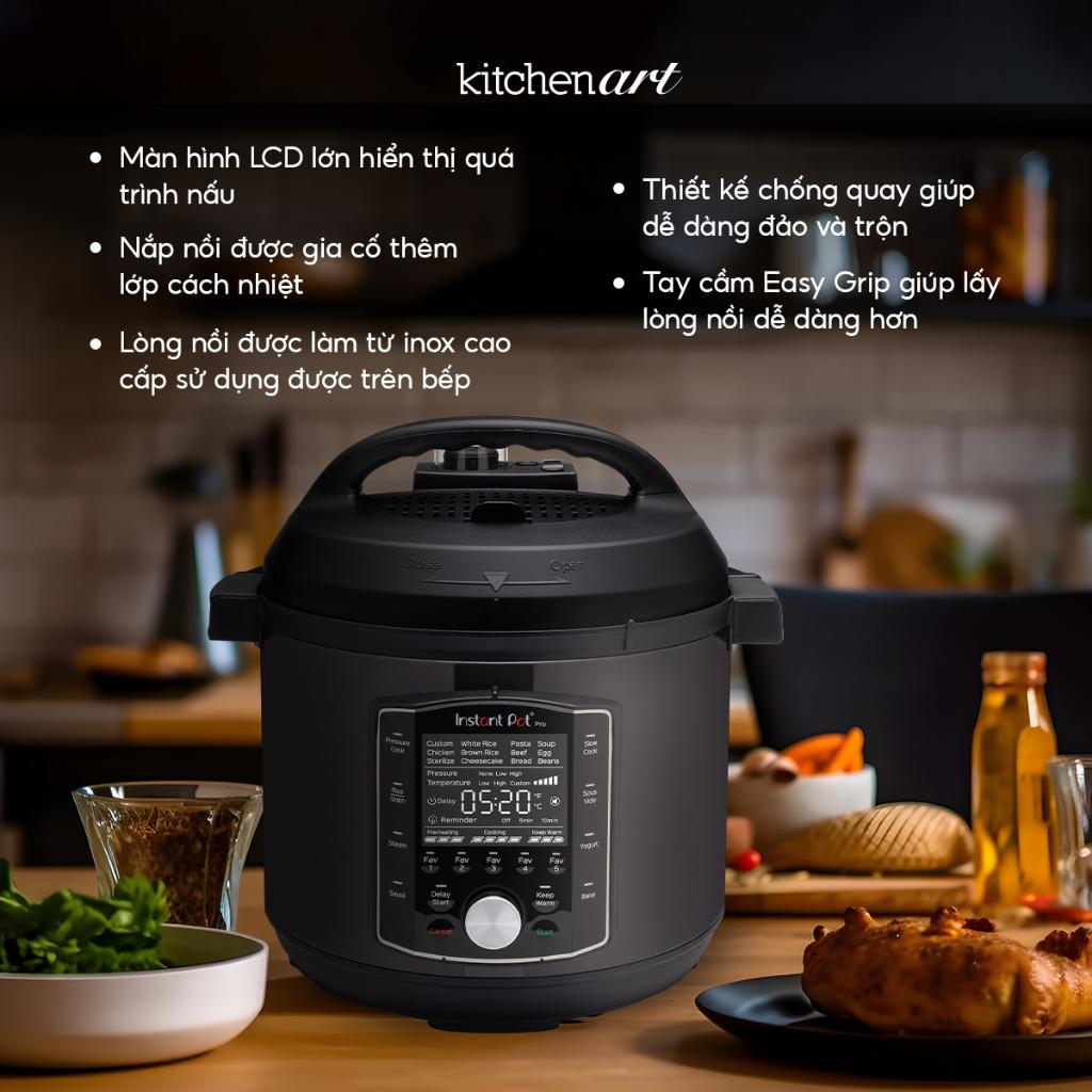 Nồi Áp Suất Điện Đa Năng INSTANT POT PRO 60 10in1 Dung Tích 5.7L, Bảo Hành 12 Tháng